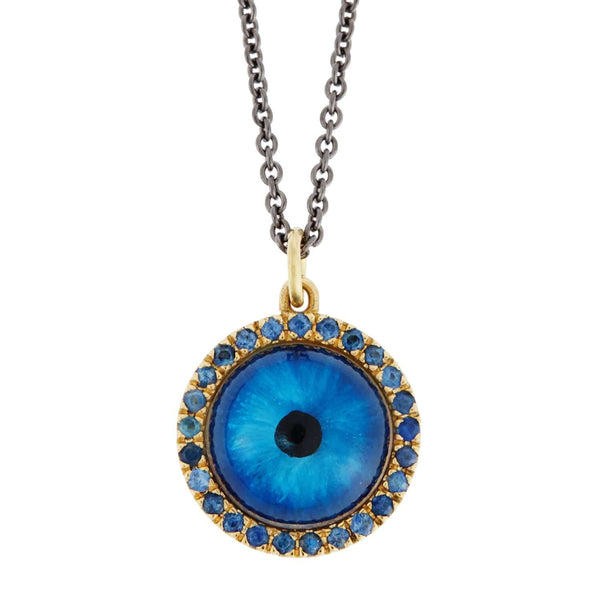 ileana makri Medium Deep Blue Glass Evil Eye Y-BS-GLASS