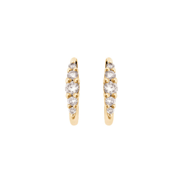 ileana makri Medium Oval Hoops 5 Champagne Diamond Rivulet