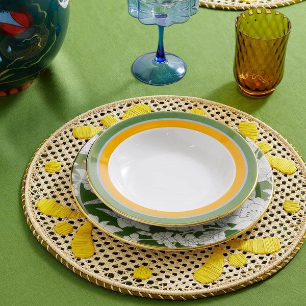 Ileana Makri Raffia Placemats Capri Yellow (Set Of 2)