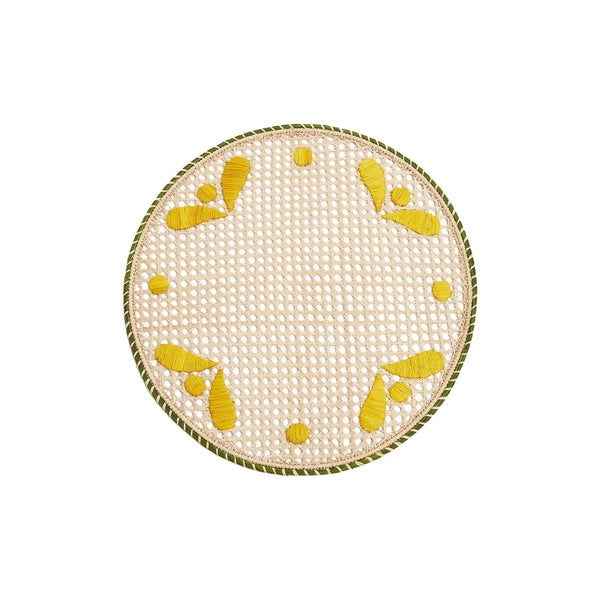 Ileana Makri Raffia Placemats Capri Yellow (Set Of 2)