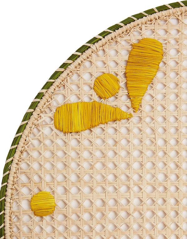 Ileana Makri Raffia Placemats Capri Yellow (Set Of 2)