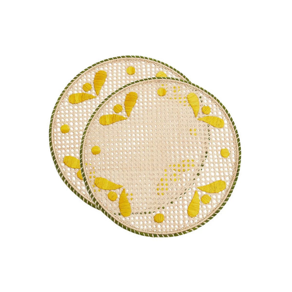 ileana makri Raffia Placemats Capri Yellow (Set of 2)
