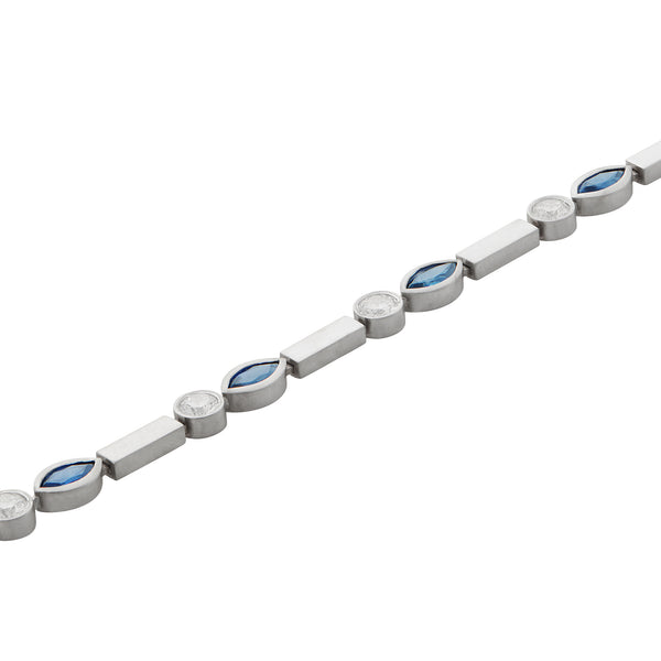 Ileana Makri Sapphire Navette Stream Bracelet W-D-Bs