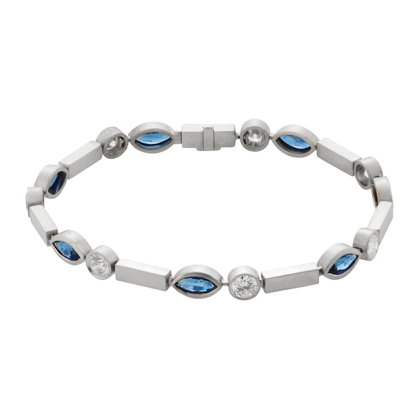 ileana makri Sapphire Navette Stream Bracelet W-D-Bs