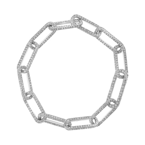 ileana makri Seamless Oblong Full Pave Diamond Link