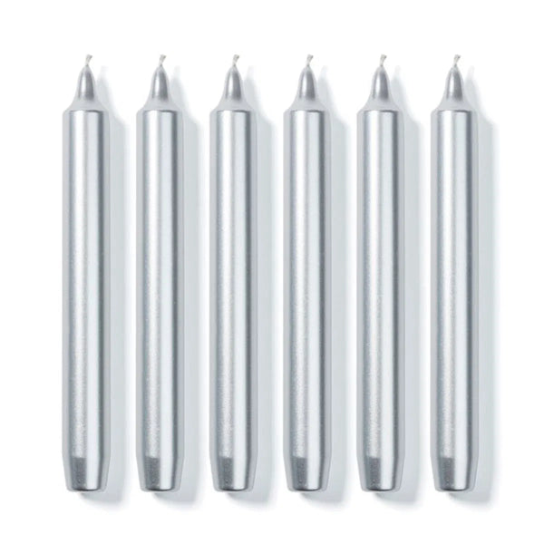ileana makri Silver Madeleine Tapered Candles (Box of 6)