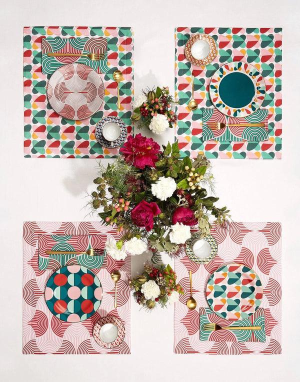 Ileana Makri Slinky Rosso Placemats In Linen (Set Of 2)
