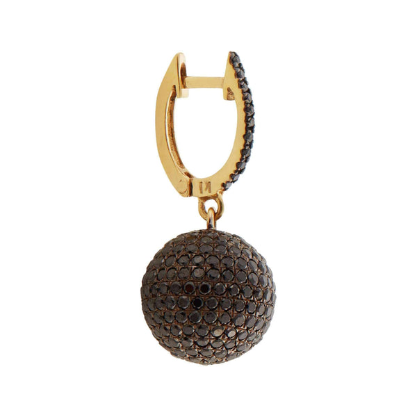 Ileana Makri Small Pave Clip Ball Earrings Y-Oxs-Bd