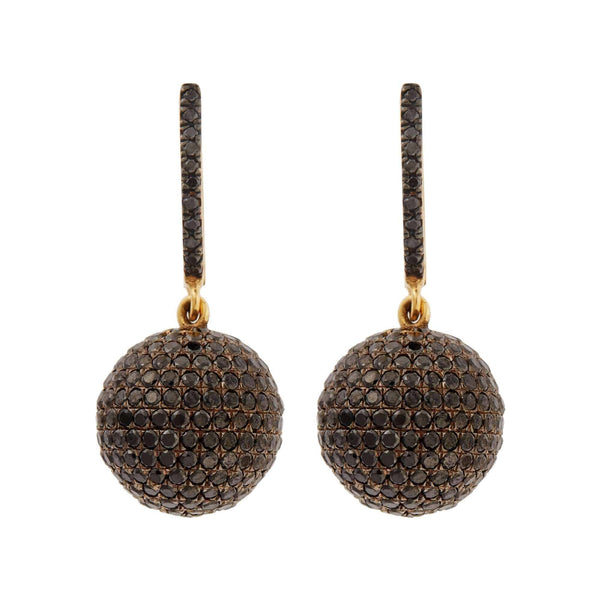 ileana makri Small Pave Clip Ball Earrings Y-Oxs-Bd