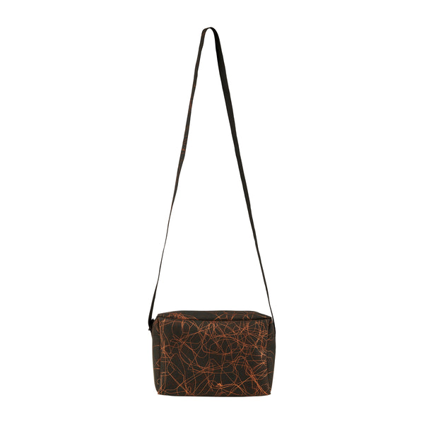 ileana makri Small Zip Bag Strap Metallic Threads Bronze on Black