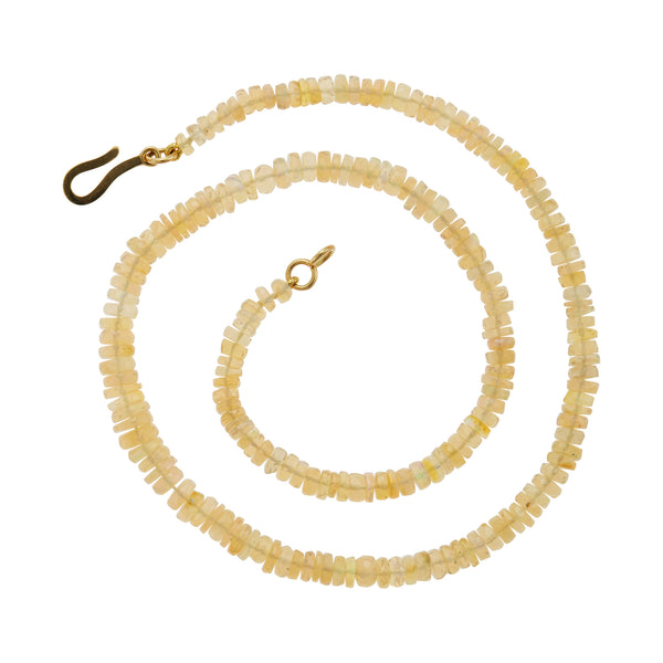 Ileana Makri White Faceted Rondel Opal Beaded Necklace 209 (40cm)