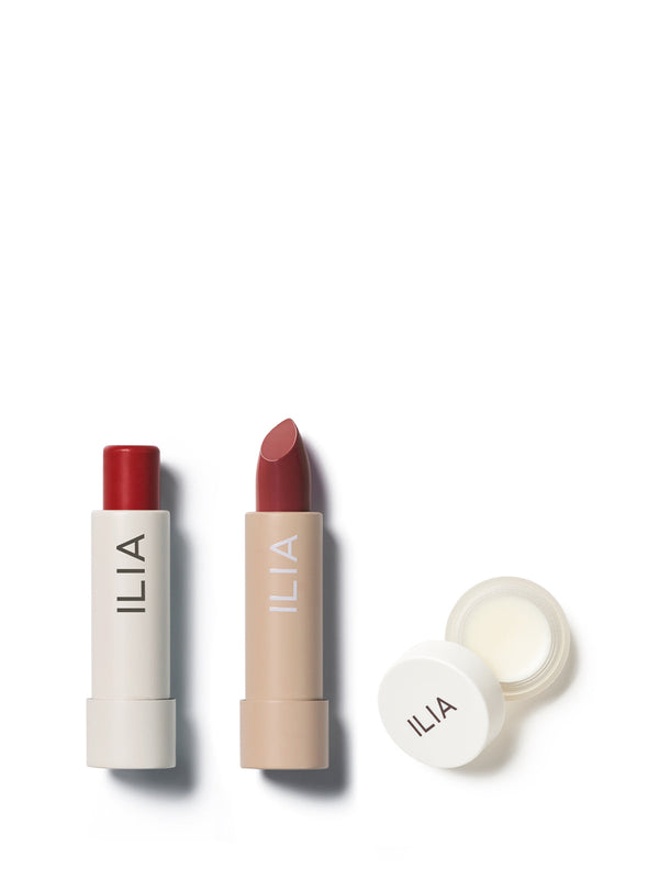 ilia beauty The Lip Care + Color Trio