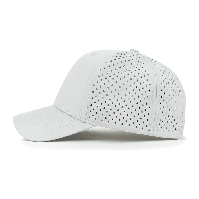 Ililily Ililily 10 Bulk Pack Blank Six Panel Basic Baseball Cap Laser Cut Hole Back Hat