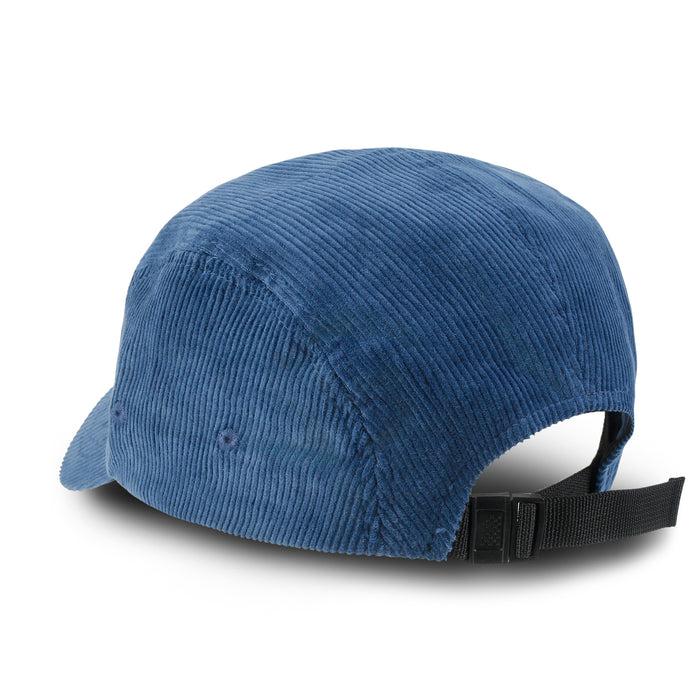 Ililily Ililily 1976 Embroidered Panel Camp Hat Solid Color Cotton Corduroy Cadet Cap