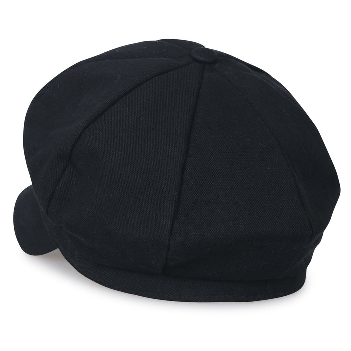 Ililily Ililily 8-Panel Solid Color Newsboy Cabbie Cap Duck Bill Flat Hunting Hat