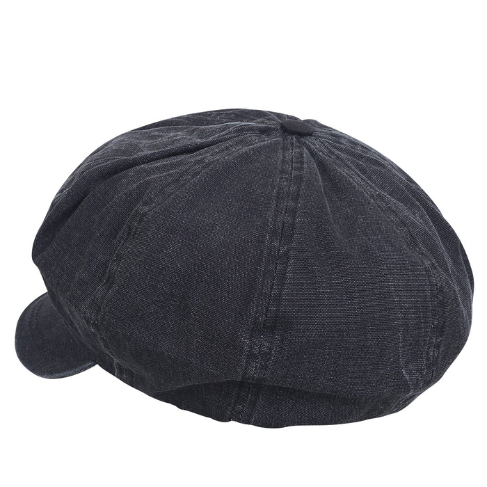 Ililily Ililily 8-Panel Vintage Distressed Cotton Newsboy Cabbie Flat Hunting Hat