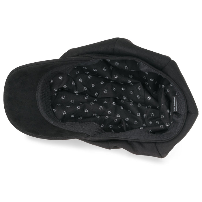 Ililily Ililily 8-Pannel Solid Color Newsboy Cabbie Cap Suede Duck Bill Flat Hunting Hat