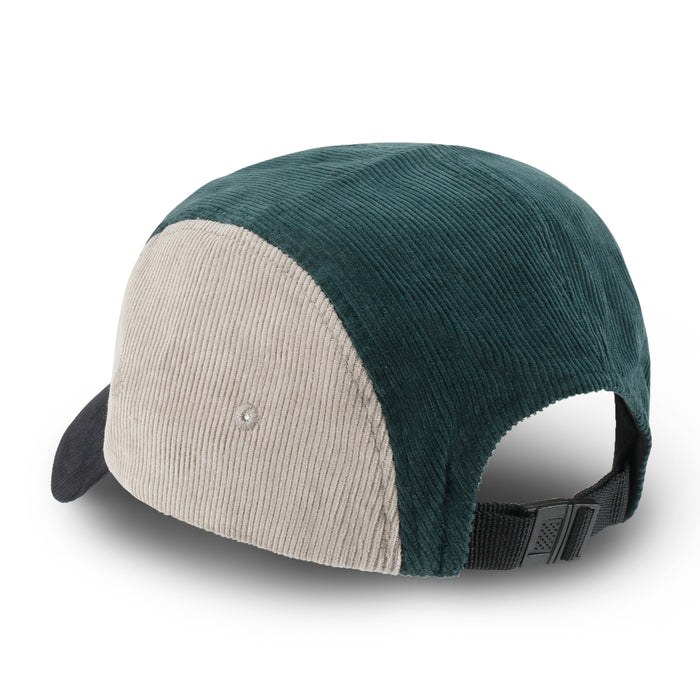 Ililily Ililily Basics Embroidered Paneled Camp Hat Color Blocked Corduroy Cadet Cap