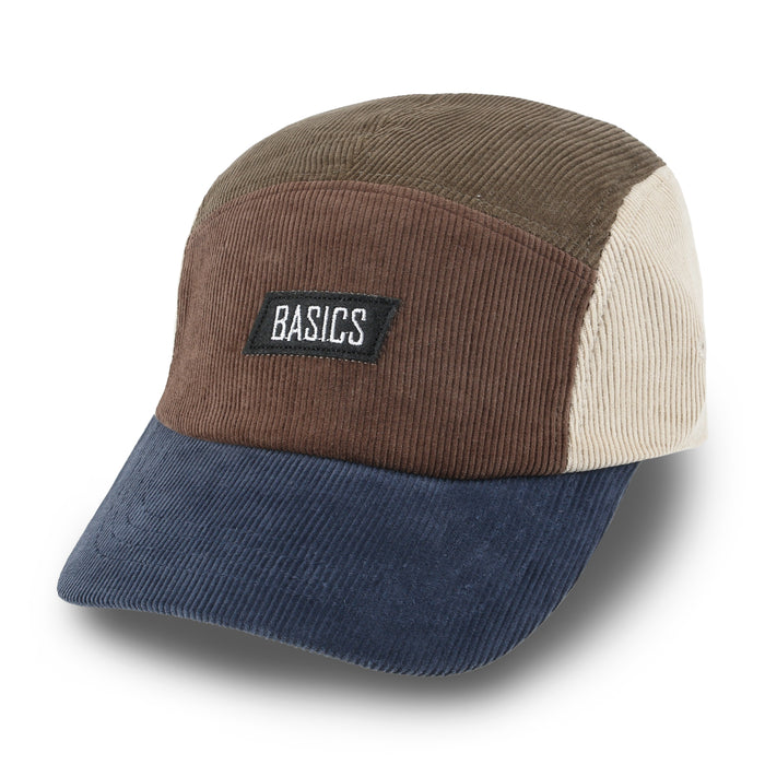 Ililily Ililily Basics Embroidered Paneled Camp Hat Color Blocked Corduroy Cadet Cap