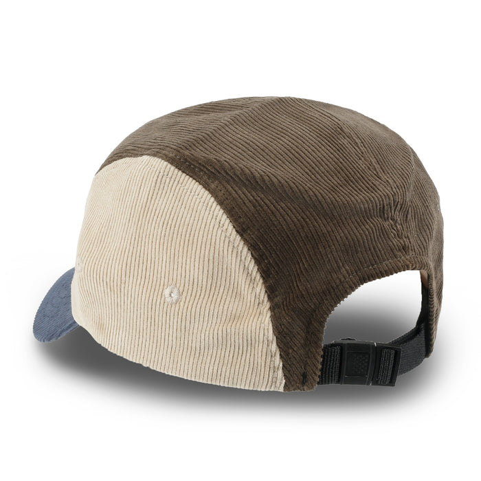 Ililily Ililily Basics Embroidered Paneled Camp Hat Color Blocked Corduroy Cadet Cap