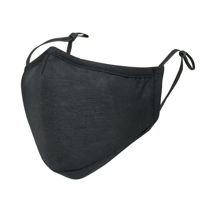 ililily ililily Black Cotton Washable Nose Wired Face Mask Filter Pocket Wide Cover With Filter