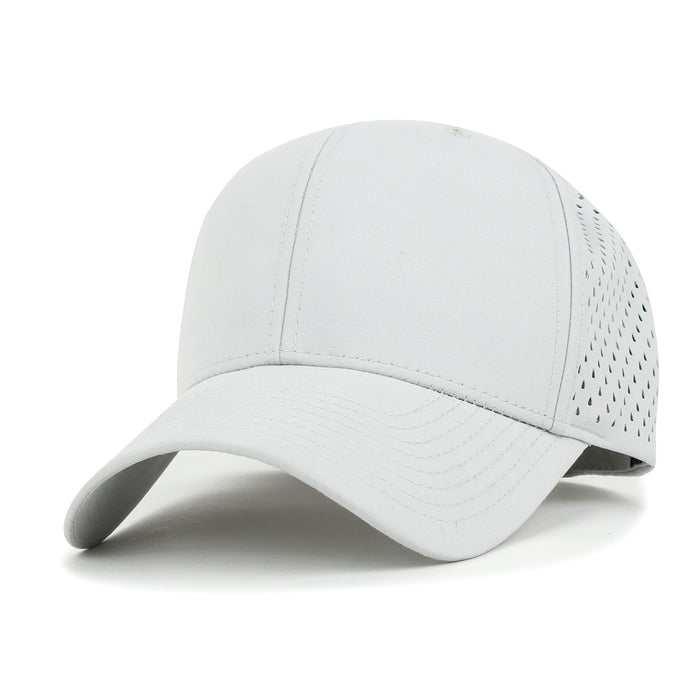ililily ililily Blank Six Panel Basic Baseball Cap Laser Cut Air Hole Back Hat