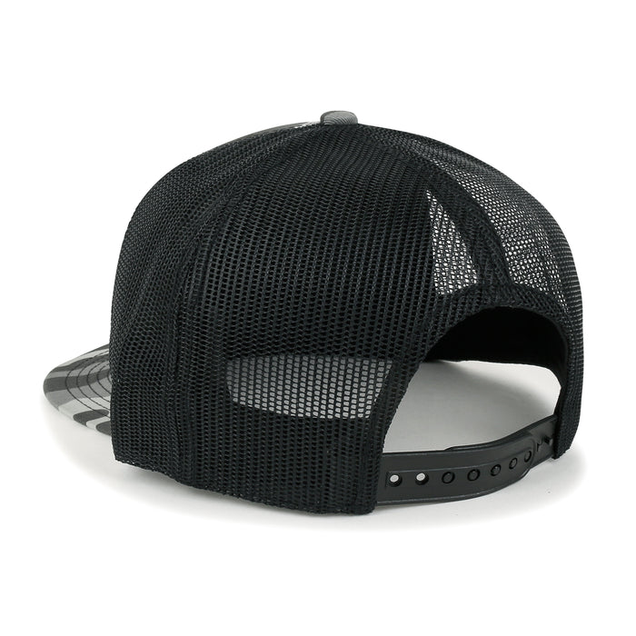 Ililily Ililily Blank Six Panel Mesh Back Baseball Cap Basic Snap Back Flat Brim Hat