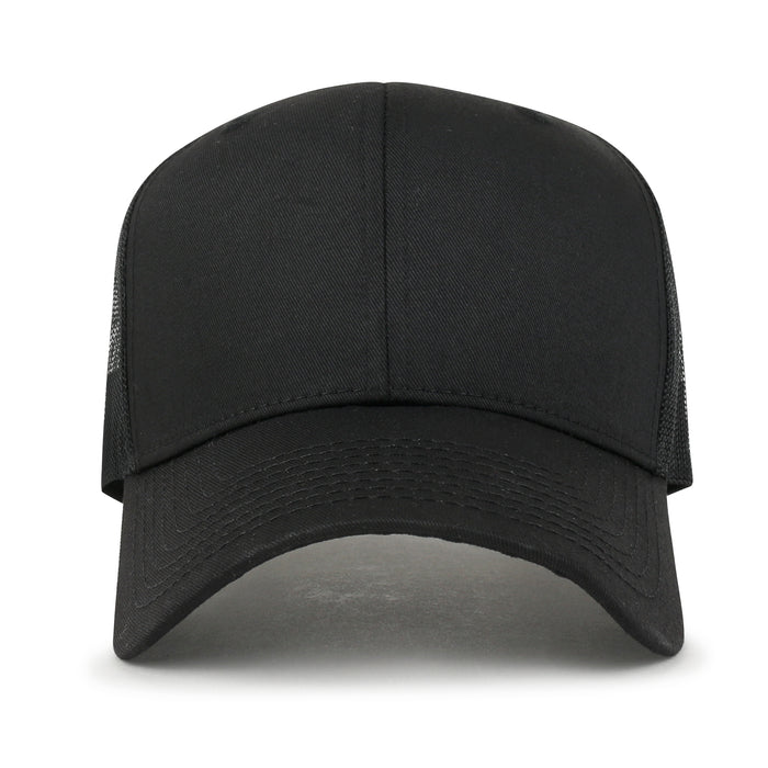 Ililily Ililily Blank Six Panel Mesh Back Baseball Cap Basic Snap Back Trucker Hat