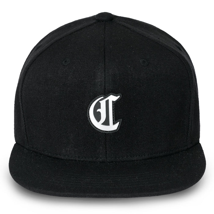 Ililily Ililily C Silver Patch Baseball Cap Wool Blend Flex Fit Flat Bill Trucker Hat