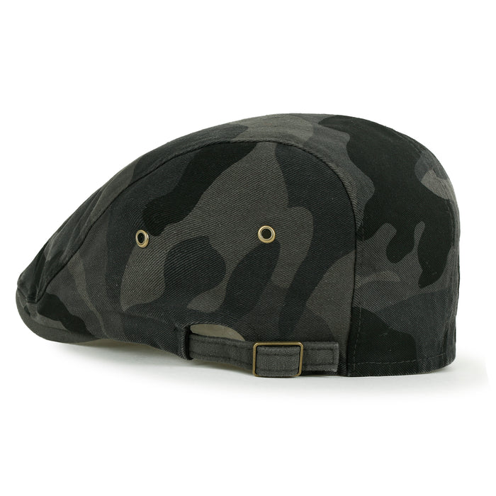 Ililily Ililily Camouflage Cotton Fitted Gatsby Newsboy Hat Cabbie Hunting Flat Cap