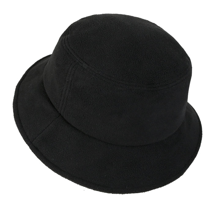 Ililily Ililily Color Fleece Flat Top Fedora Warm Winter Bucket Hat