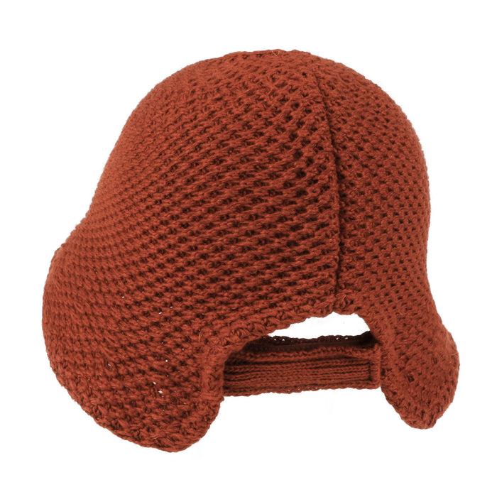 Ililily Ililily Crochet Asymmetrical Brim Wool Blended Bucket Hook And Loop Winter Hat