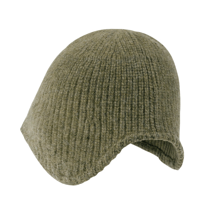 Ililily Ililily Crochet Asymmetrical Brim Wool Blended Fedora Color Winter Bucket Hat