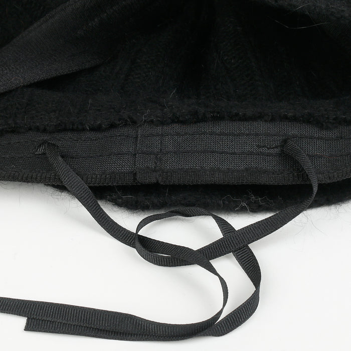 Ililily Ililily Crochet Knitted Angora Blended Fedora Color Winter Bucket Hat