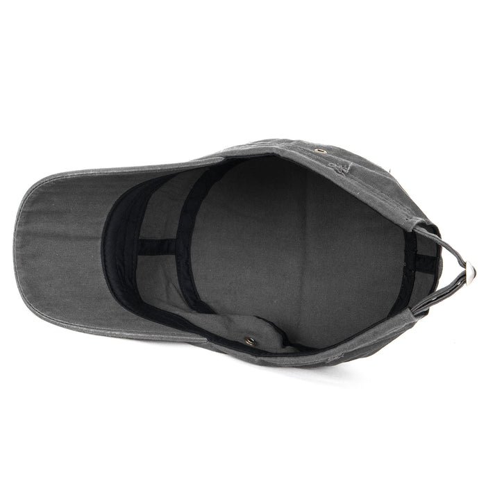 Ililily Ililily Crystal Gemstone Stud Flower Vintage Cotton Military Army Hat Cadet Cap