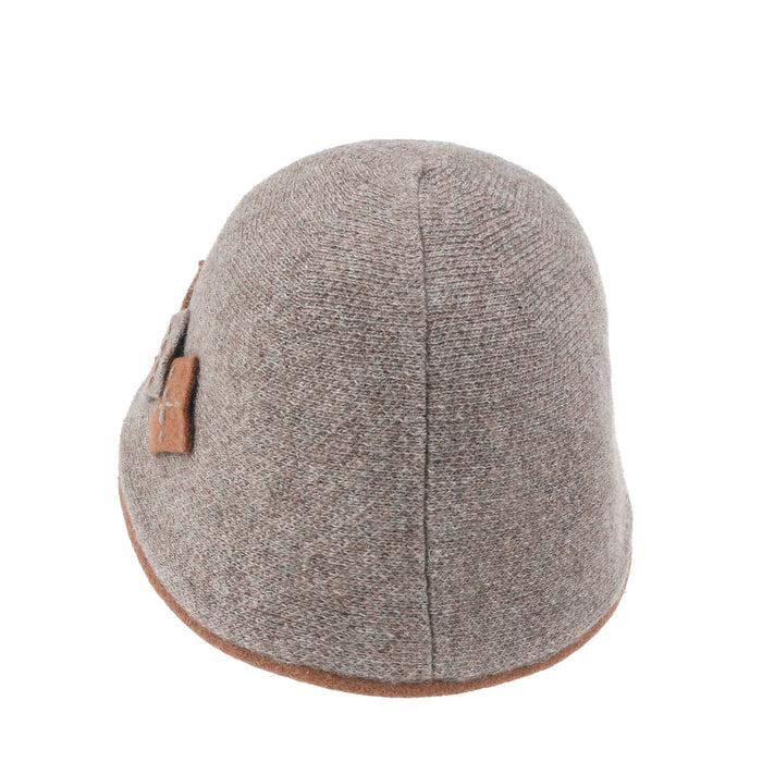 Ililily Ililily Diamond Shape Knitted Wool Blended Bucket Hat Foldable Winter Bowler Hat