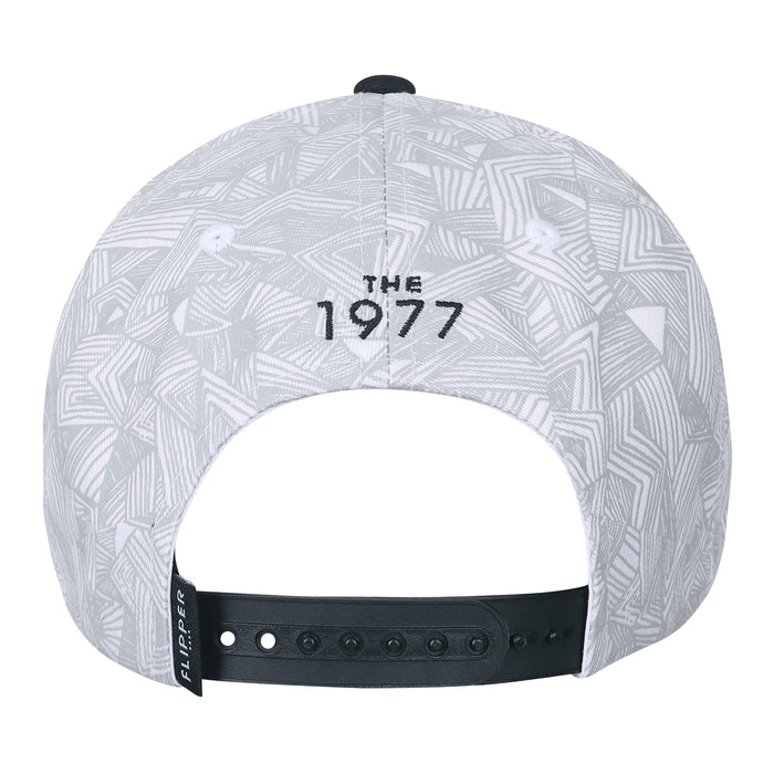 Ililily Ililily Geometry Triangle Pattern Baseball Cap Logo Print Flat Bill Snapback Hat