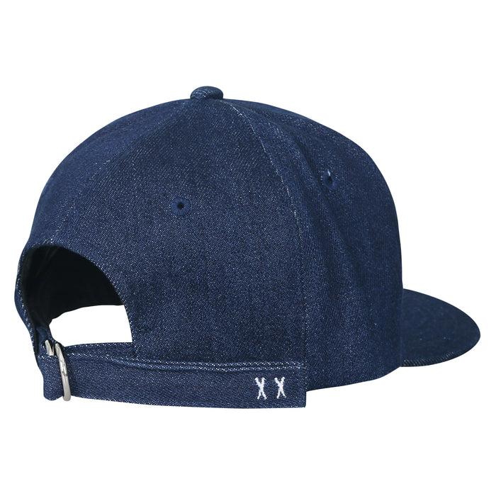 Ililily Ililily Hand Stitched Baseball Cap Strap Back Flat Bill Trucker Hat