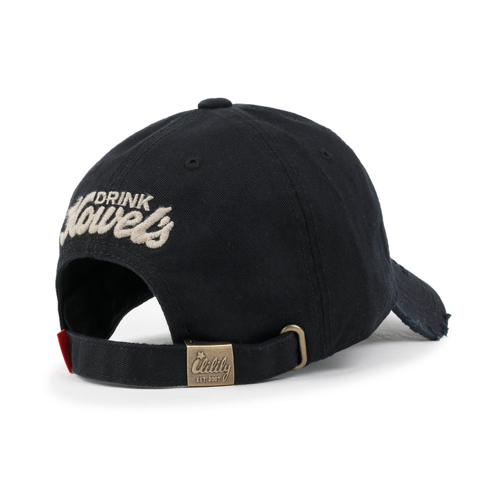 Ililily Ililily Howel's Distressed Vintage Solid Color Cotton Baseball Cap Trucker Hat