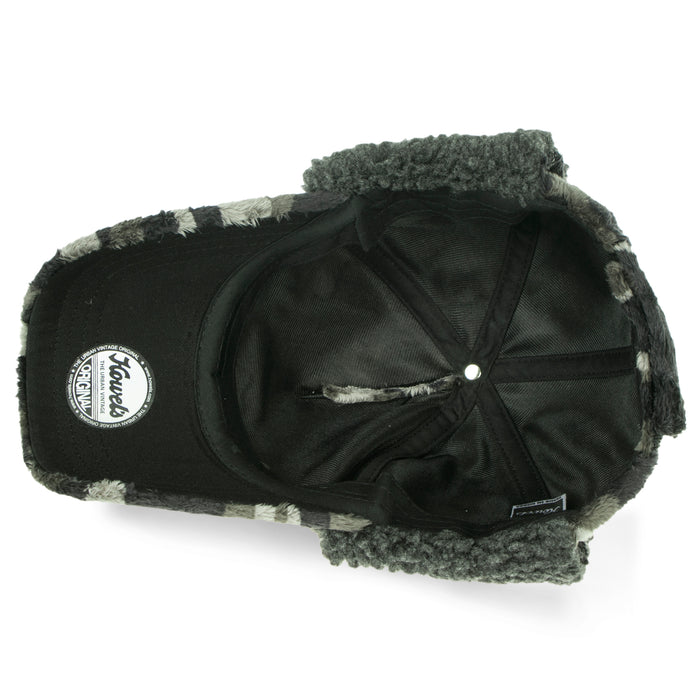 Ililily Ililily Howels Camo/Solid Velboa Baseball Cap Ear Flaps Military Trucker Hat