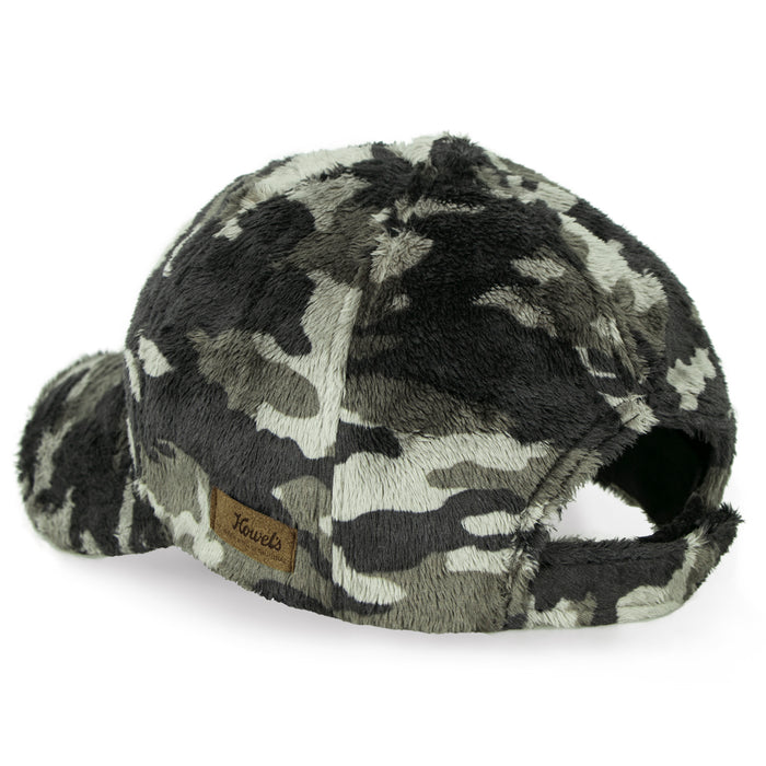 Ililily Ililily Howels Camouflage/Solid Velboa Baseball Cap Military Trucker Hat