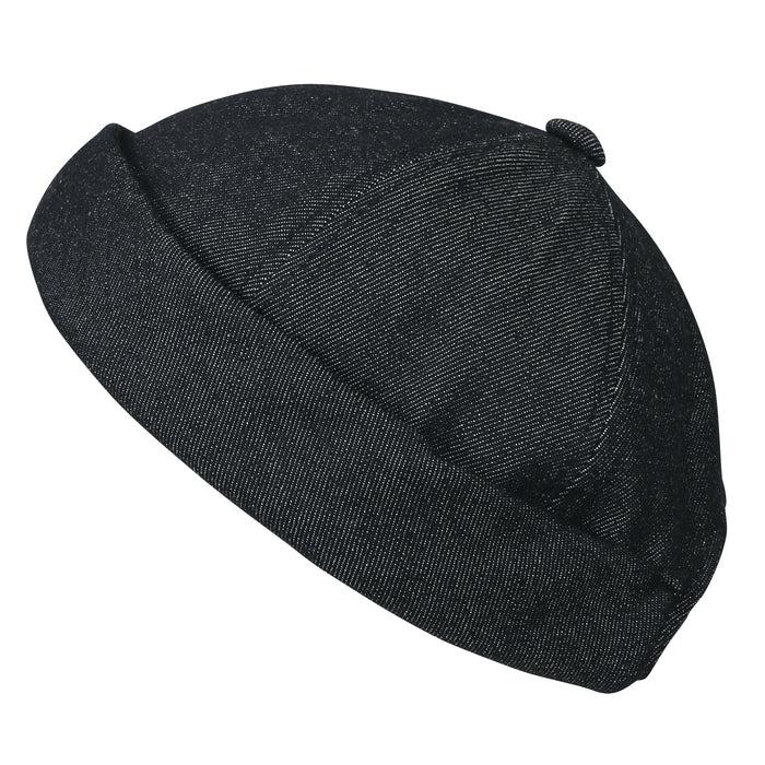 Ililily Ililily Howels Denim Cotton Short Beanie Strapback Casual Hat Soft Cap