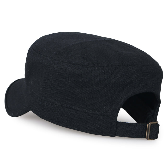 Ililily Ililily Large Size Solid Color Military Army Hat Wool-blend Vintage Cadet Cap