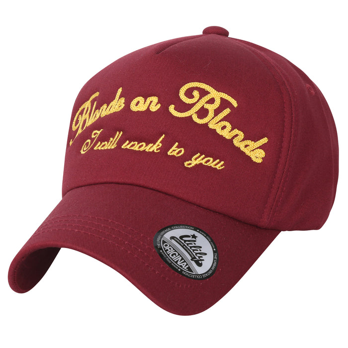 Ililily Ililily Letter Embroidered Cotton Baseball Cap Strap Back Trucker Hat