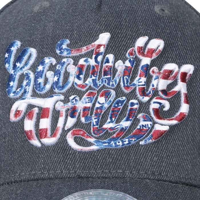 Ililily Ililily Letter Embroidery Solid Color Baseball Cap Flex Fit Cotton Trucker Hat