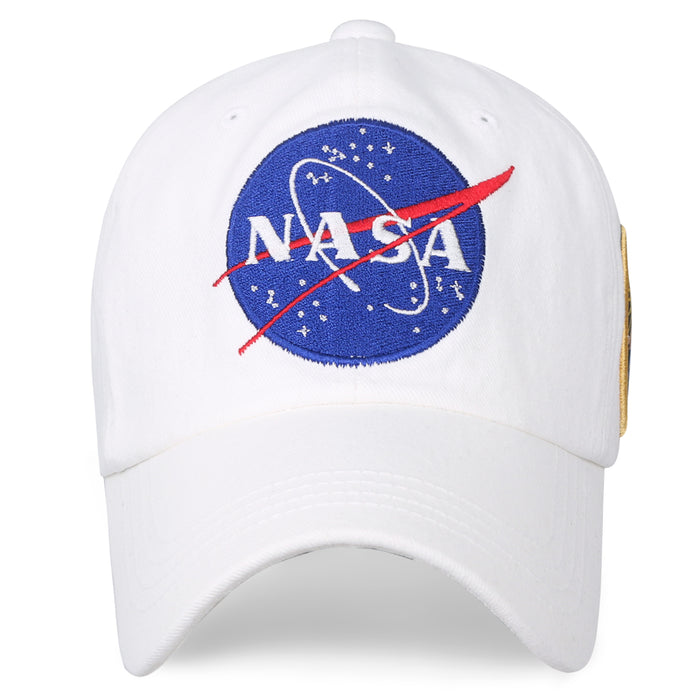 Ililily Ililily NASA Meatball Logo Embroidery Baseball Cap Apollo 13 Patch Trucker Hat