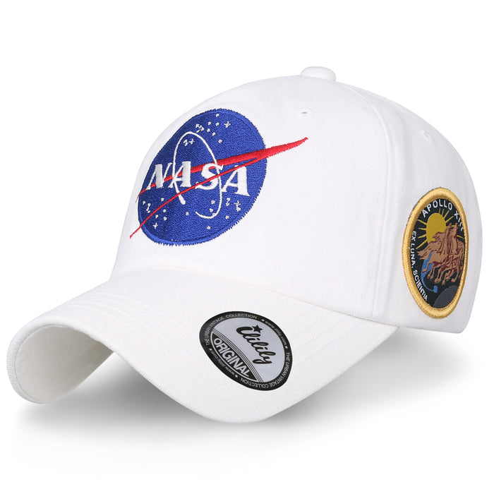 ililily ililily NASA Meatball Logo Embroidery Baseball Cap Apollo 13 Patch Trucker Hat