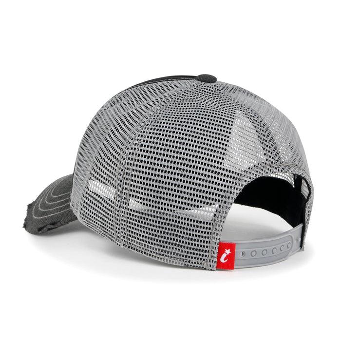 Ililily Ililily PREMIUM Blank Cotton Mesh Back Structured Hat Distressed Baseball Cap