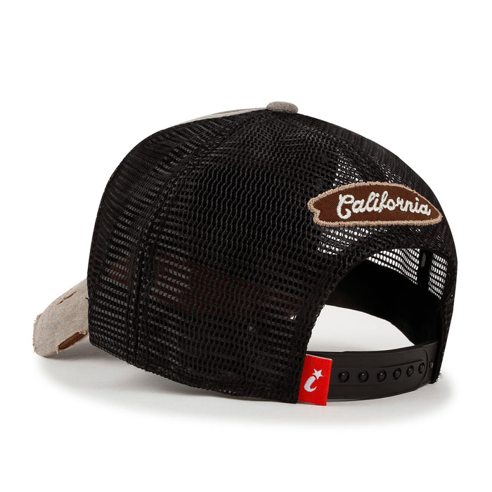 Ililily Ililily PREMIUM California Bear Embroidered Baseball Cap Vintage Trucker Hat