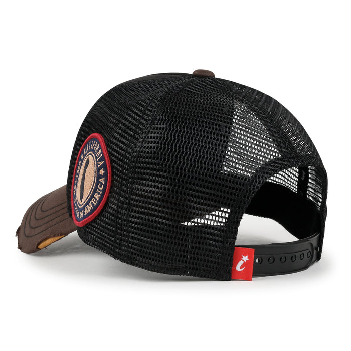 Ililily Ililily PREMIUM California Bear Embroidered Baseball Cap Vintage Trucker Hat